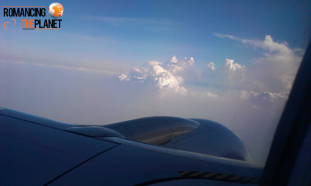 Passenger view from an airplane