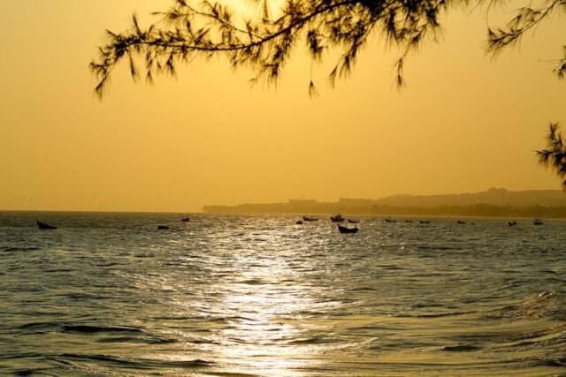 Sunset view from Bien Dua Resort in Mui Ne