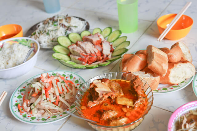 Vietnamese Food at a friend home in Ho Chi Minh City