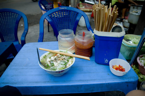 Street stall with toy sized table and stools