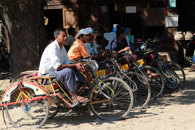 Myanmar has it's own version of richshaw