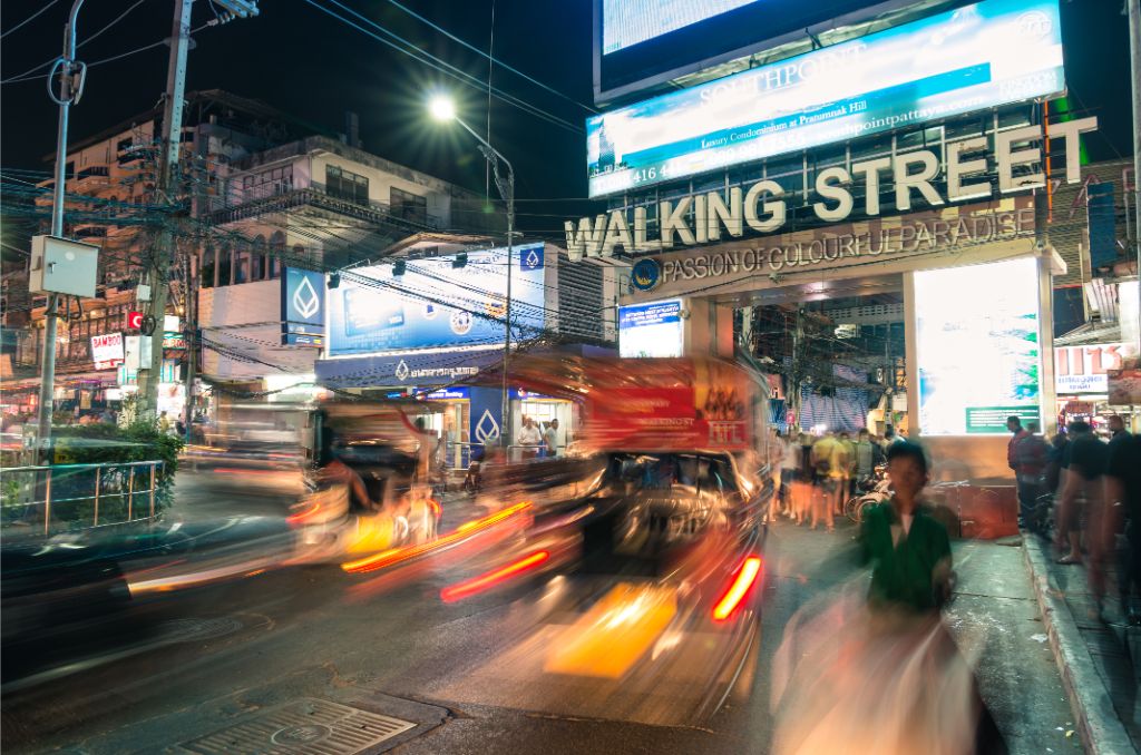 pattaya at night - walking street