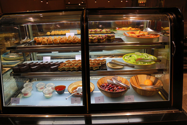Desserts and fruits for dinner
