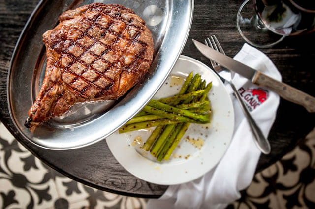 USDA Filet with Asparagus at El Gaucho