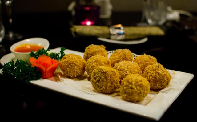 Fried Crab Meat Balls at Tsing Tao