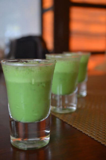 Paan Shot is a delight at the end of meal at Punjab Grill