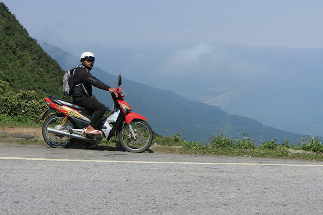 Riding Honda Wave in Da Nang