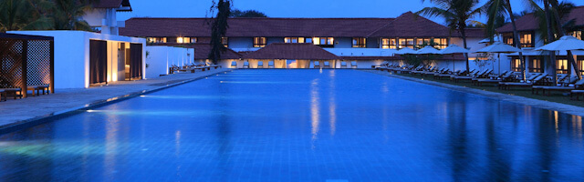 The Olympic sized swimming pool and rooms on either sides